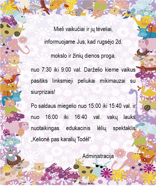 Dėl rugsėjo 2 d.